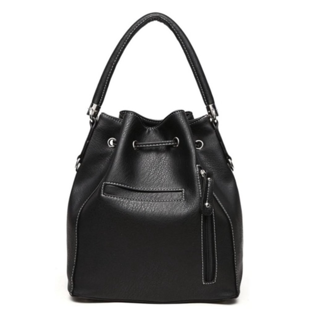 Set Of 2 Bucket Bag And Wallet Skull Punk Art Riv… - image 3